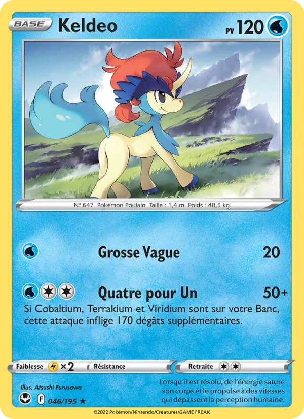 Carte Pokémon Keldeo de l'extension Tempête Argentée