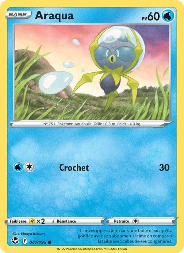 Carte Pokémon Araqua de l'extension Tempête Argentée