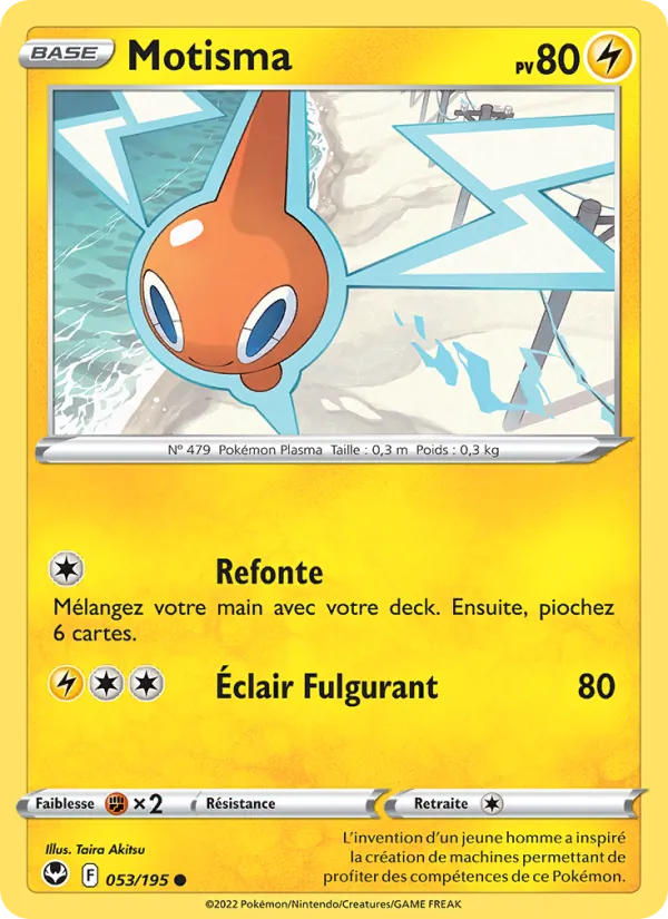 Carte Pokémon Motisma de l'extension Tempête Argentée
