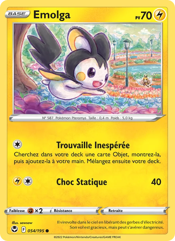 Carte Pokémon Emolga de l'extension Tempête Argentée