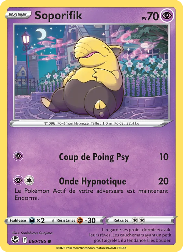 Carte Pokémon Soporifik de l'extension Tempête Argentée