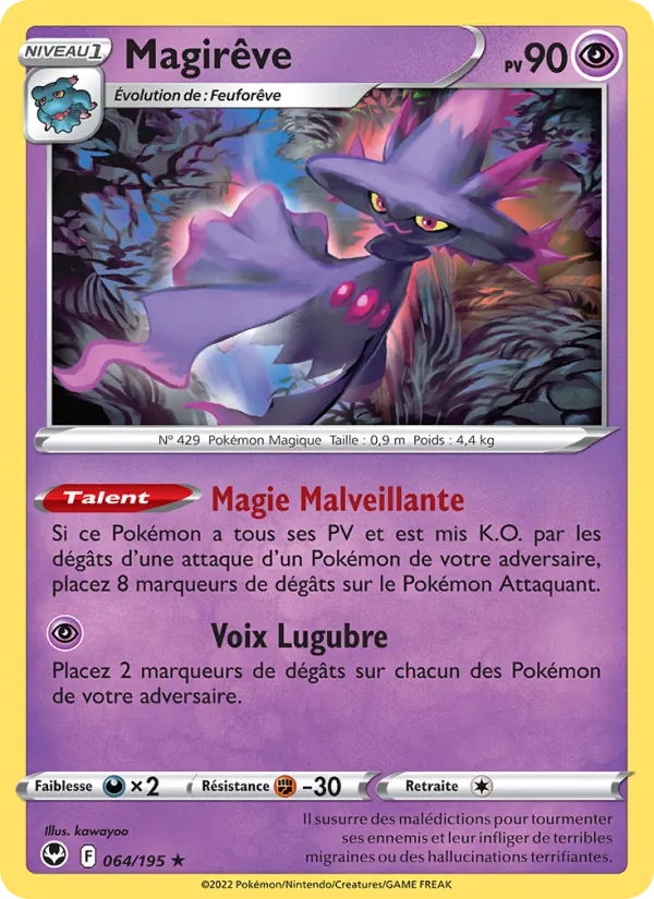 Carte Pokémon Magirêve de l'extension Tempête Argentée