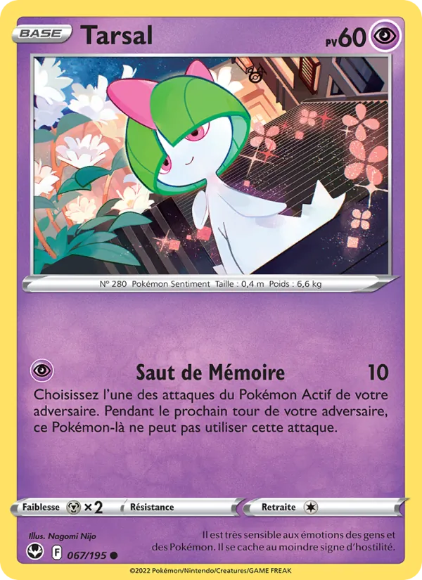 Carte Pokémon Tarsal de l'extension Tempête Argentée