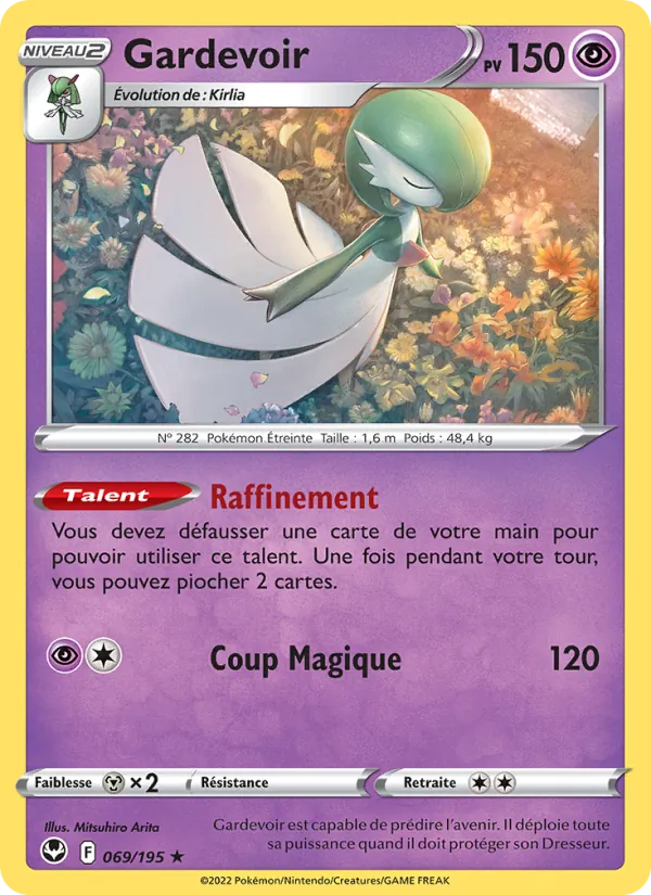 Carte Pokémon Gardevoir de l'extension Tempête Argentée