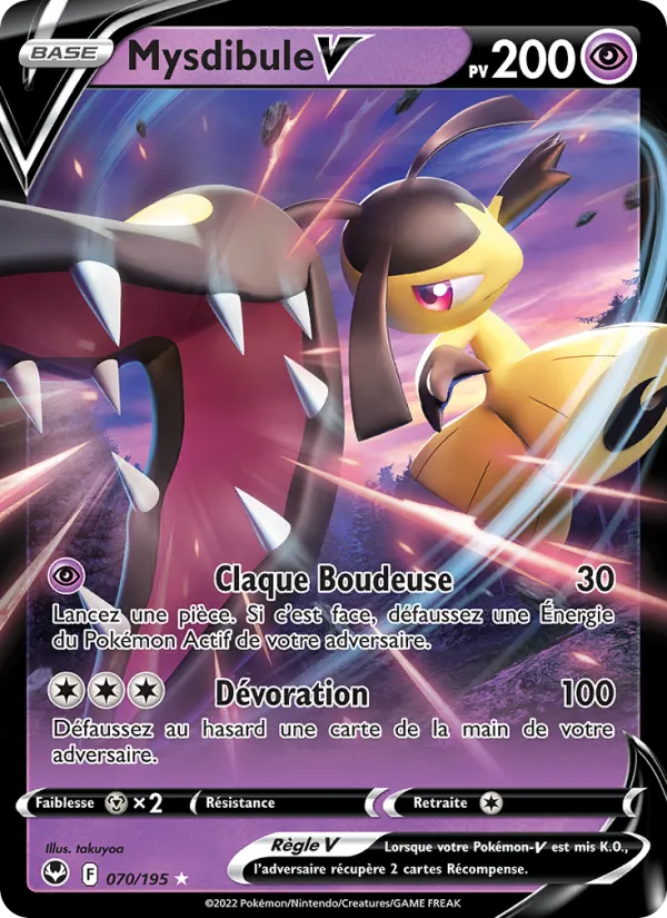 Carte Pokémon Mysdibule V de l'extension Tempête Argentée