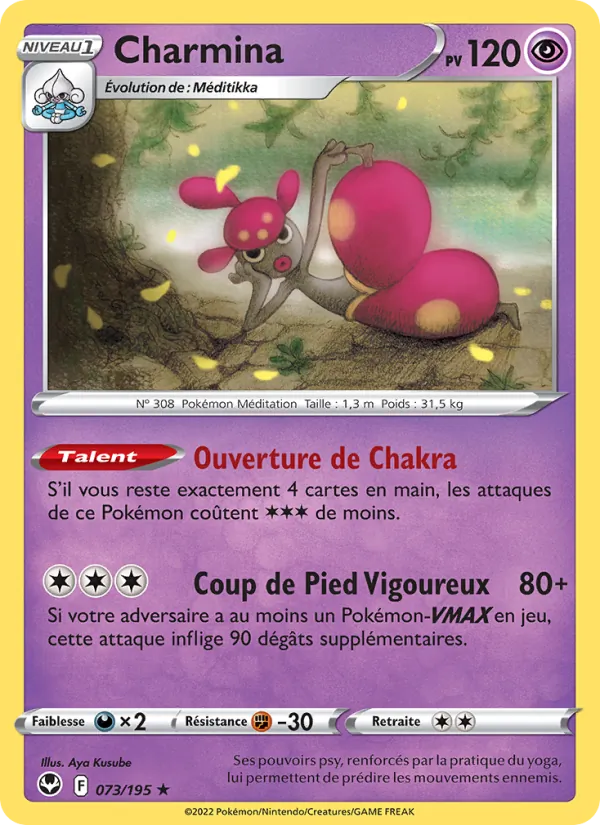 Carte Pokémon Charmina de l'extension Tempête Argentée
