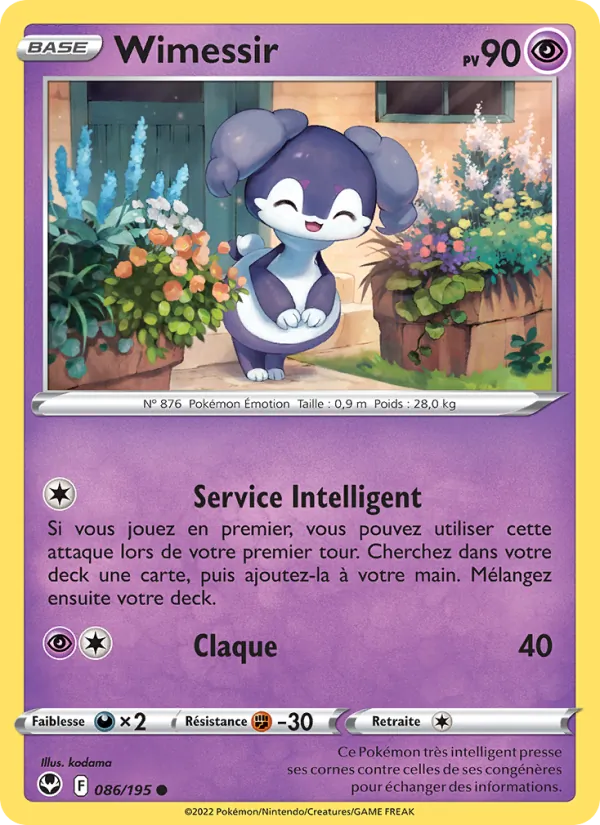 Carte Pokémon Wimessir de l'extension Tempête Argentée