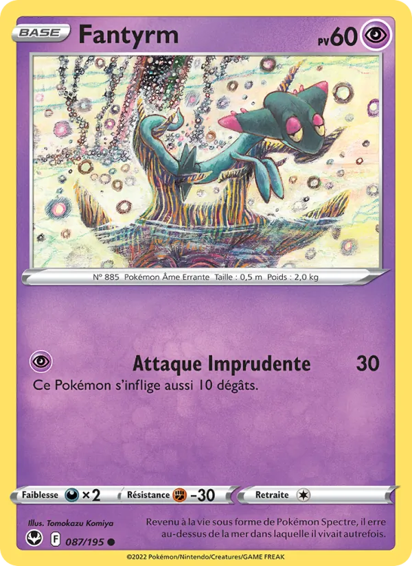 Carte Pokémon Fantyrm de l'extension Tempête Argentée
