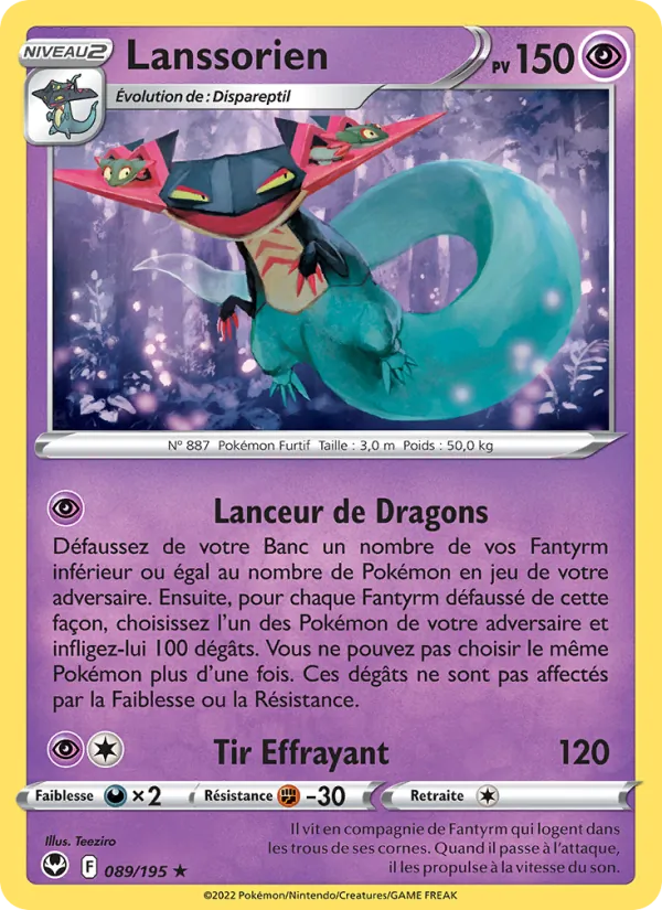 Carte Pokémon Lanssorien de l'extension Tempête Argentée