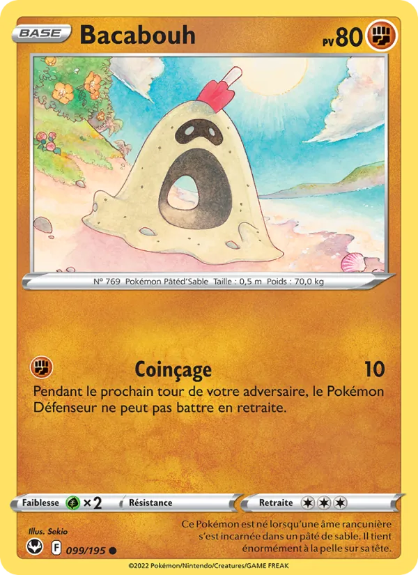 Carte Pokémon Bacabouh de l'extension Tempête Argentée