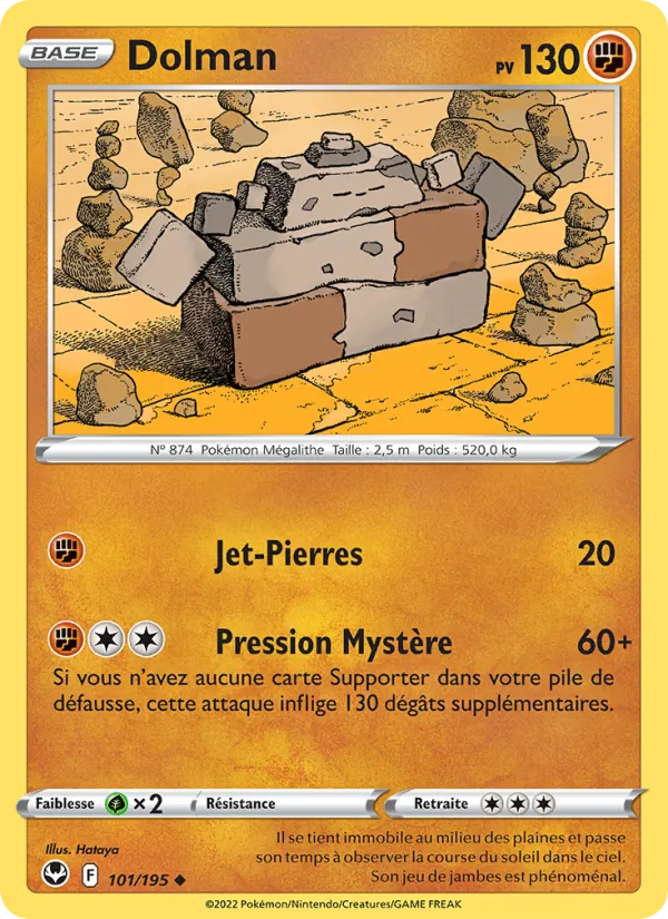 Carte Pokémon Dolman de l'extension Tempête Argentée