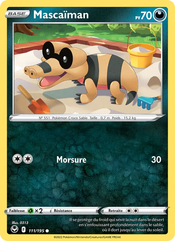 Carte Pokémon Mascaïman de l'extension Tempête Argentée