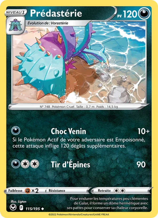 Carte Pokémon Prédastérie de l'extension Tempête Argentée