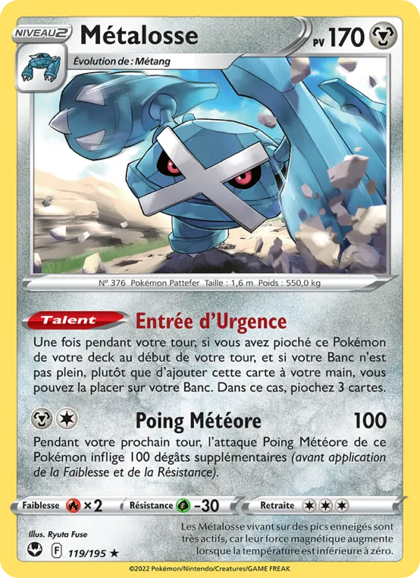 Carte Pokémon Métalosse de l'extension Tempête Argentée