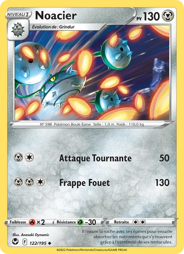 Carte Pokémon Noacier de l'extension Tempête Argentée