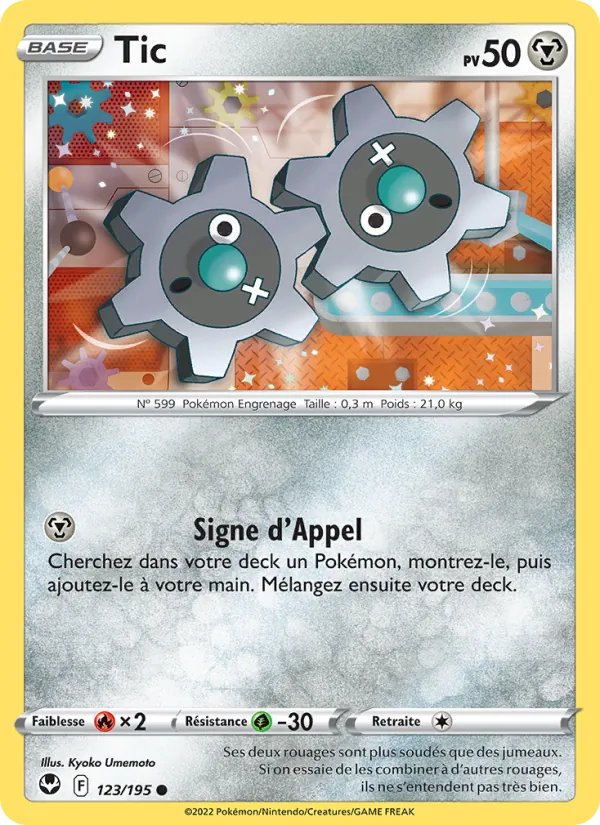Carte Pokémon Tic de l'extension Tempête Argentée