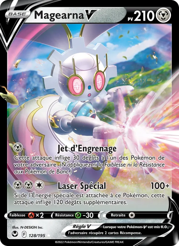 Carte Pokémon Magearna V de l'extension Tempête Argentée