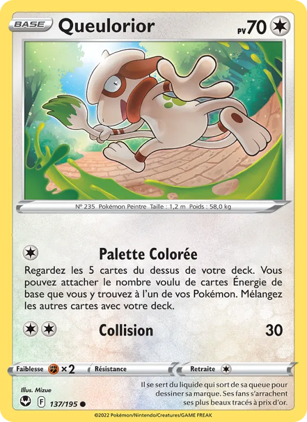 Carte Pokémon Queulorior de l'extension Tempête Argentée