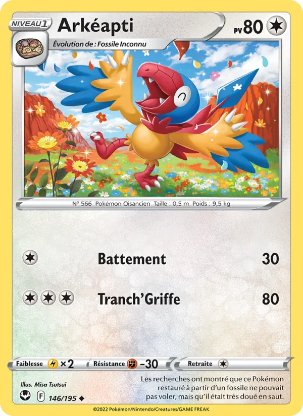 Carte Pokémon Arkéapti de l'extension Tempête Argentée