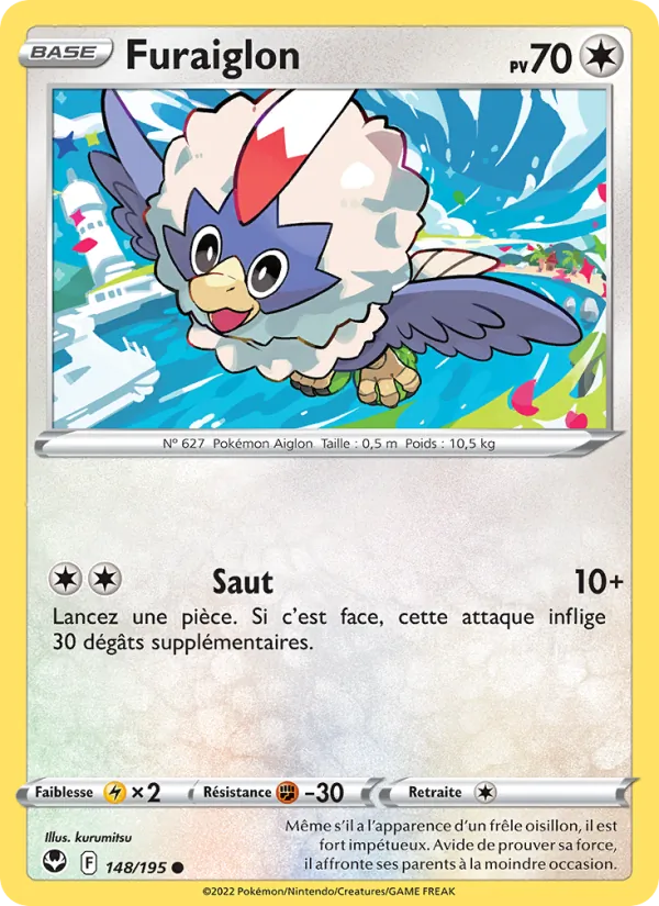 Carte Pokémon Furaiglon de l'extension Tempête Argentée