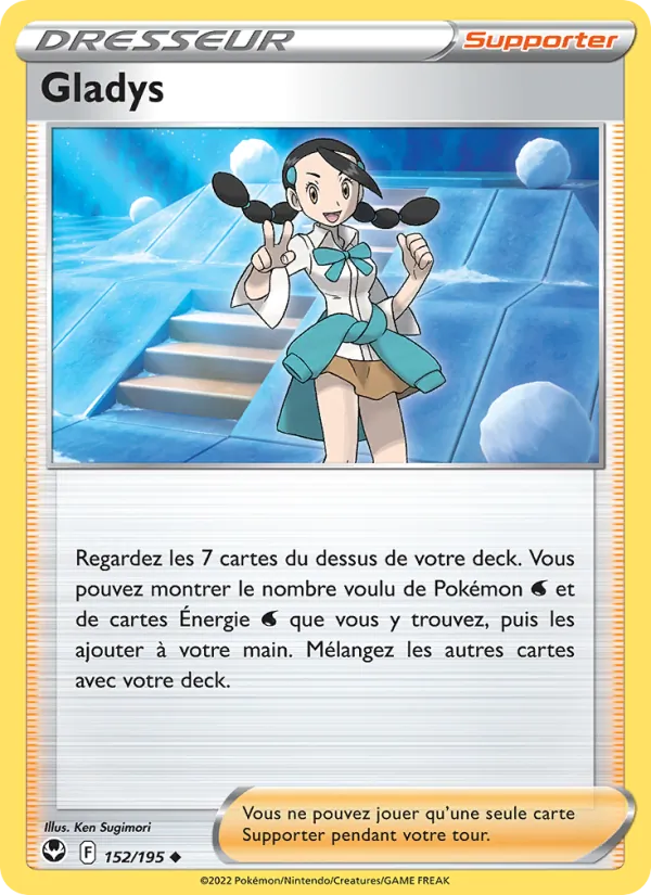 Carte Pokémon Gladys de l'extension Tempête Argentée