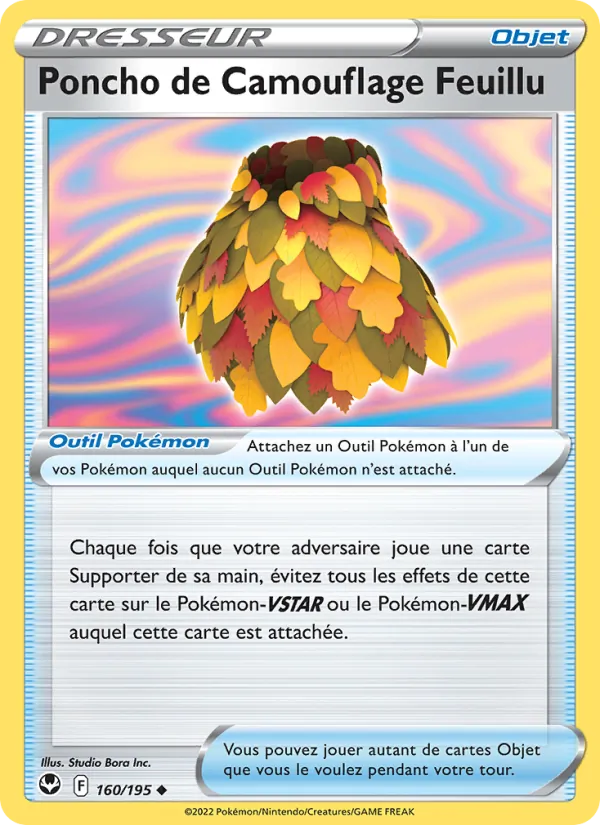 Carte Pokémon Poncho de Camouflage Feuillu de l'extension Tempête Argentée