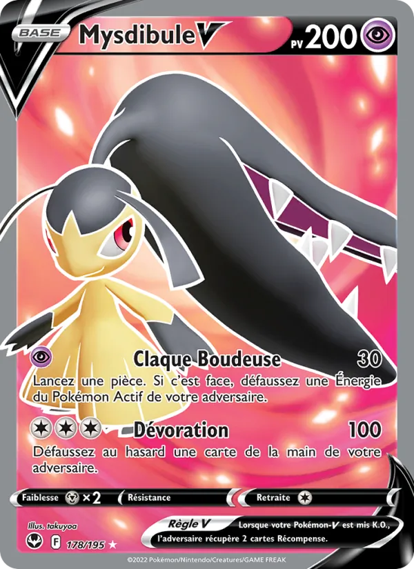 Carte Pokémon Mysdibule V de l'extension Tempête Argentée