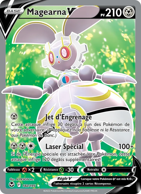 Carte Pokémon Magearna V de l'extension Tempête Argentée