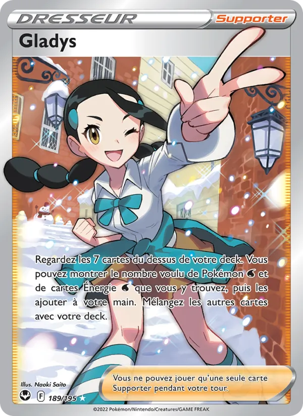 Carte Pokémon Gladys de l'extension Tempête Argentée