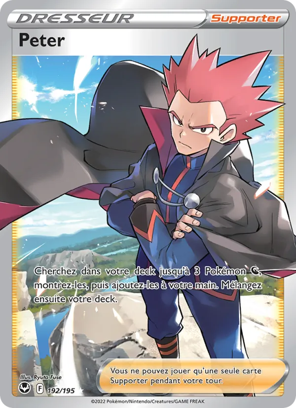 Carte Pokémon Peter de l'extension Tempête Argentée