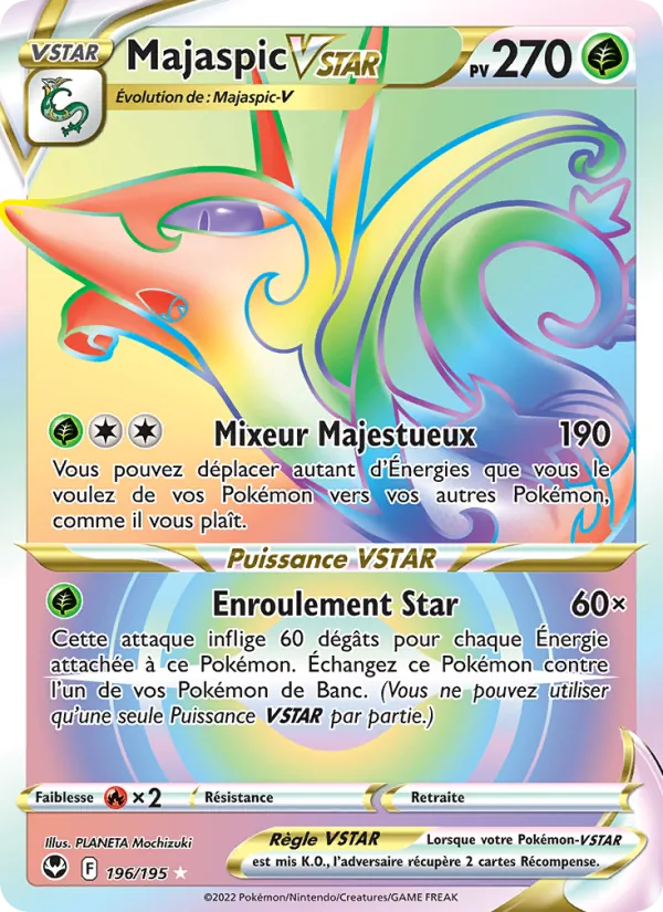 Carte Pokémon Majaspic VSTAR de l'extension Tempête Argentée