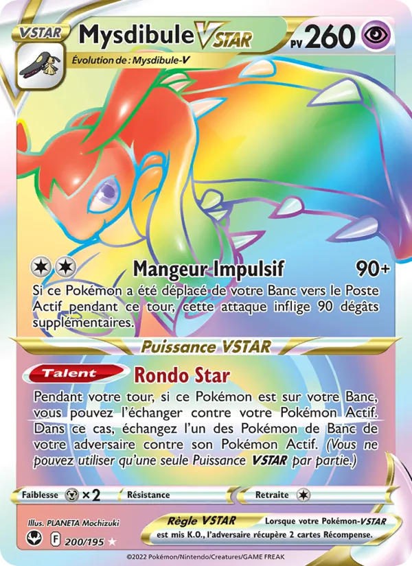 Carte Pokémon Mysdibule VSTAR de l'extension Tempête Argentée