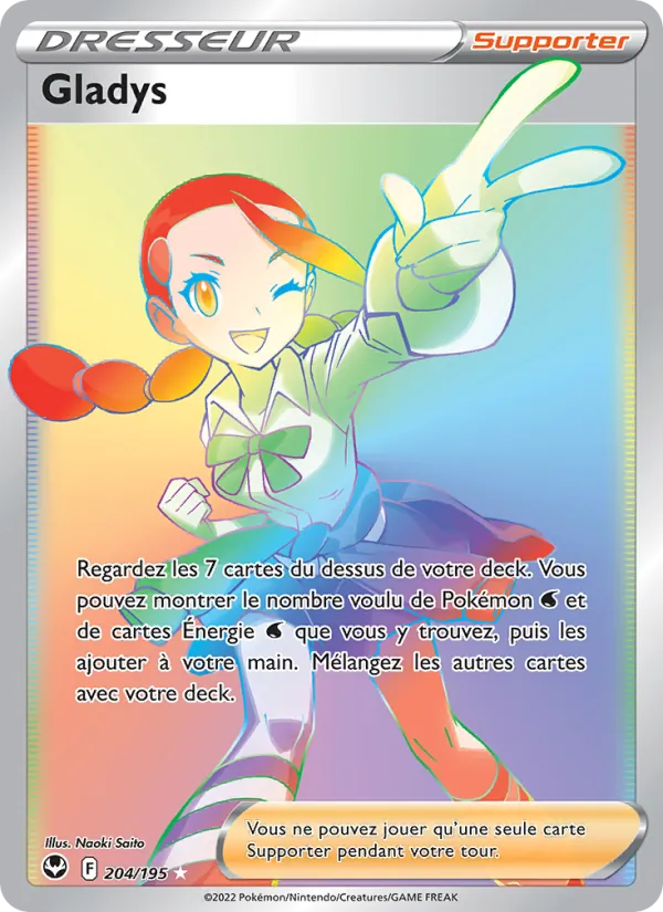 Carte Pokémon Gladys de l'extension Tempête Argentée