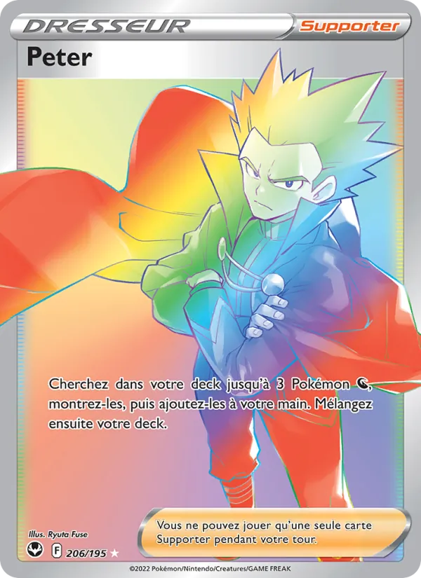 Carte Pokémon Peter de l'extension Tempête Argentée