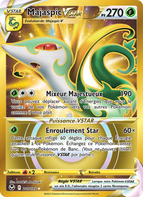 Carte Pokémon Majaspic VSTAR de l'extension Tempête Argentée