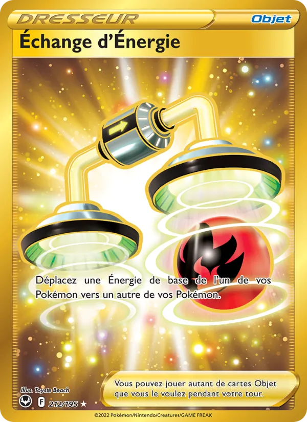 Carte Pokémon Échange d'Énergie de l'extension Tempête Argentée