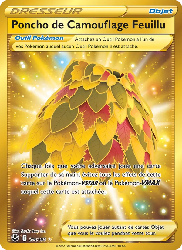 Carte Pokémon Poncho de Camouflage Feuillu de l'extension Tempête Argentée