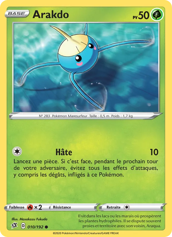 Carte Pokémon Arakdo de l'extension Clash des Rebelles