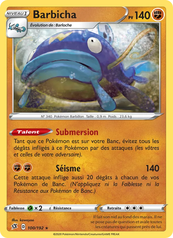 Carte Pokémon Barbicha de l'extension Clash des Rebelles