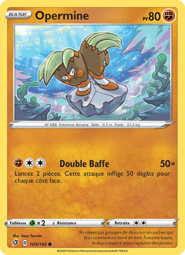 Carte Pokémon Opermine de l'extension Clash des Rebelles