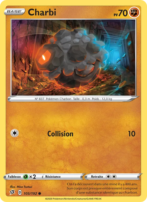 Carte Pokémon Charbi de l'extension Clash des Rebelles