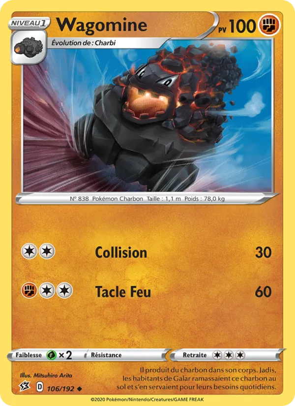 Carte Pokémon Wagomine de l'extension Clash des Rebelles