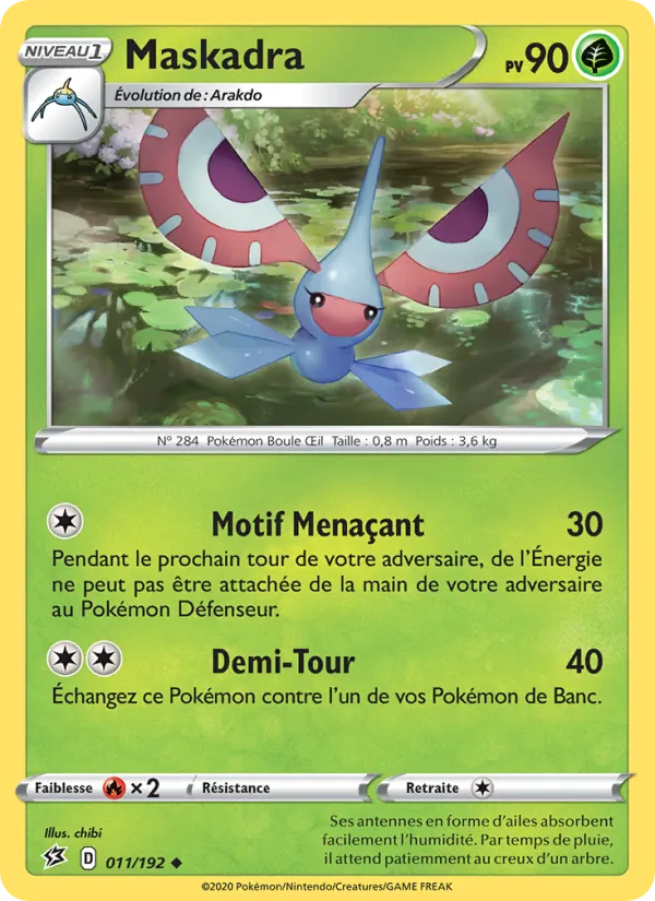 Carte Pokémon Maskadra de l'extension Clash des Rebelles