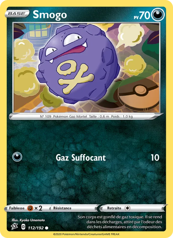 Carte Pokémon Smogo de l'extension Clash des Rebelles