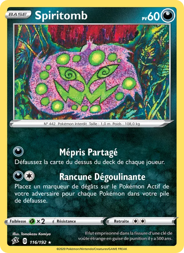 Carte Pokémon Spiritomb de l'extension Clash des Rebelles