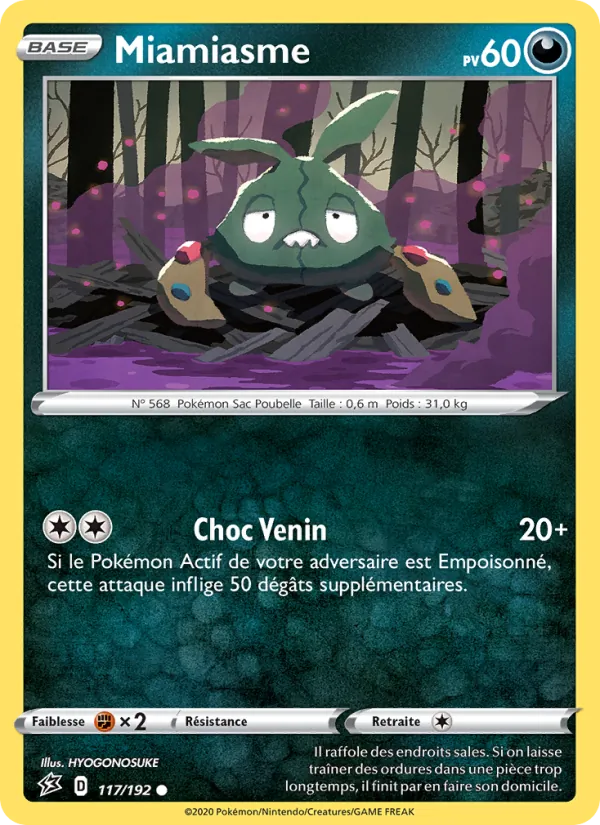 Carte Pokémon Miamiasme de l'extension Clash des Rebelles
