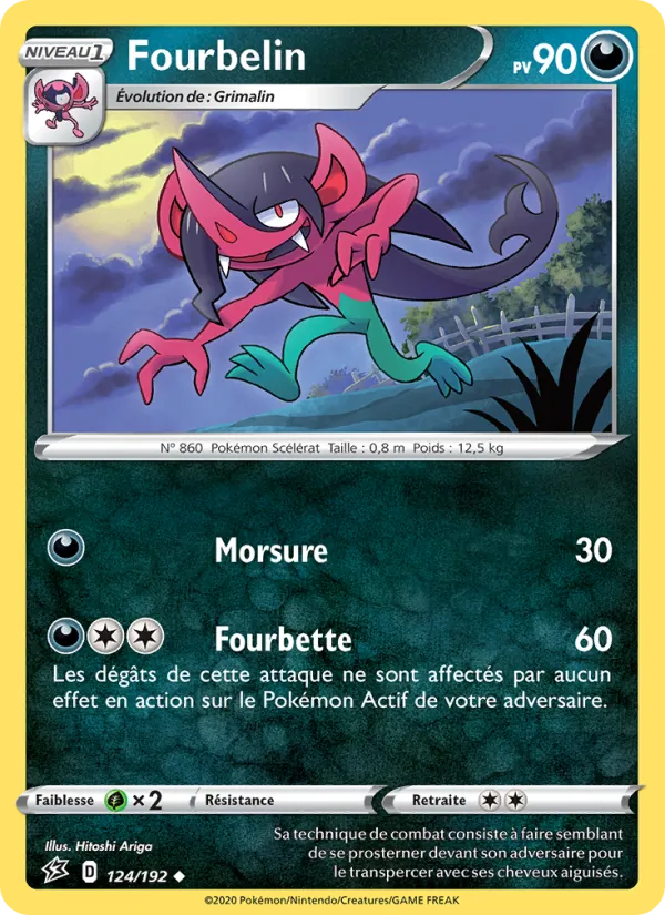 Carte Pokémon Fourbelin de l'extension Clash des Rebelles