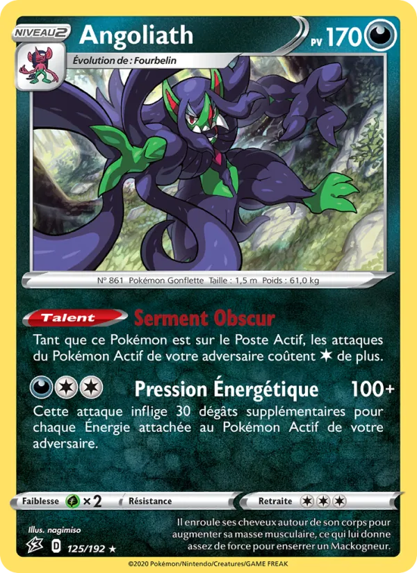 Carte Pokémon Angoliath de l'extension Clash des Rebelles