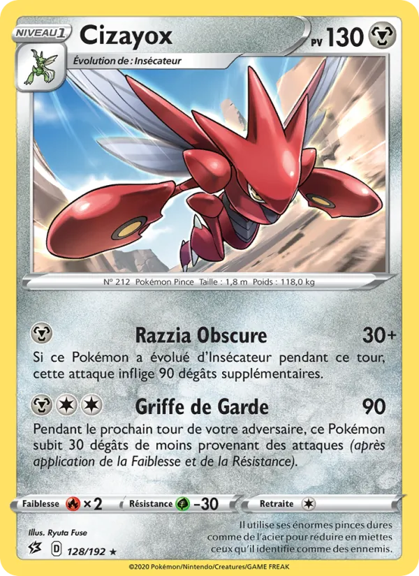 Carte Pokémon Cizayox de l'extension Clash des Rebelles