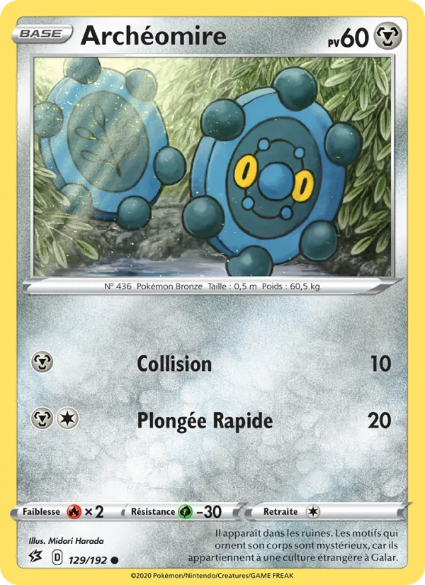 Carte Pokémon Archéomire de l'extension Clash des Rebelles